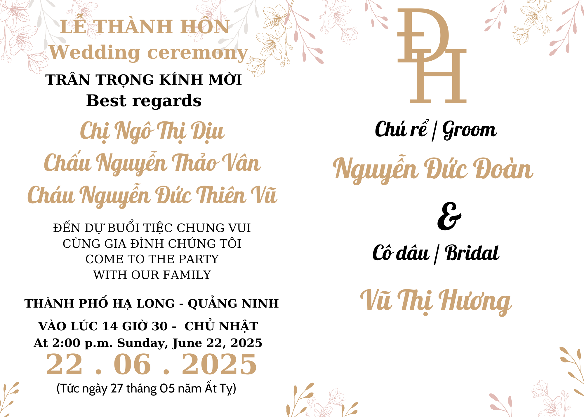Nguyễn Đức Đoàn – Vũ Thị Hương